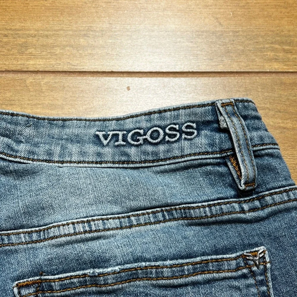 Vigoss Keith 320 Skinny Jeans Medium‎ Wash Distressed Mens Size 32x32